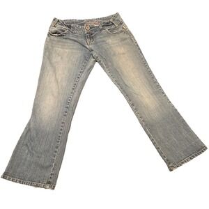 American Eagle Women's Jeans Size 8 Regular Light Wash Straight Stretch Mid Rise